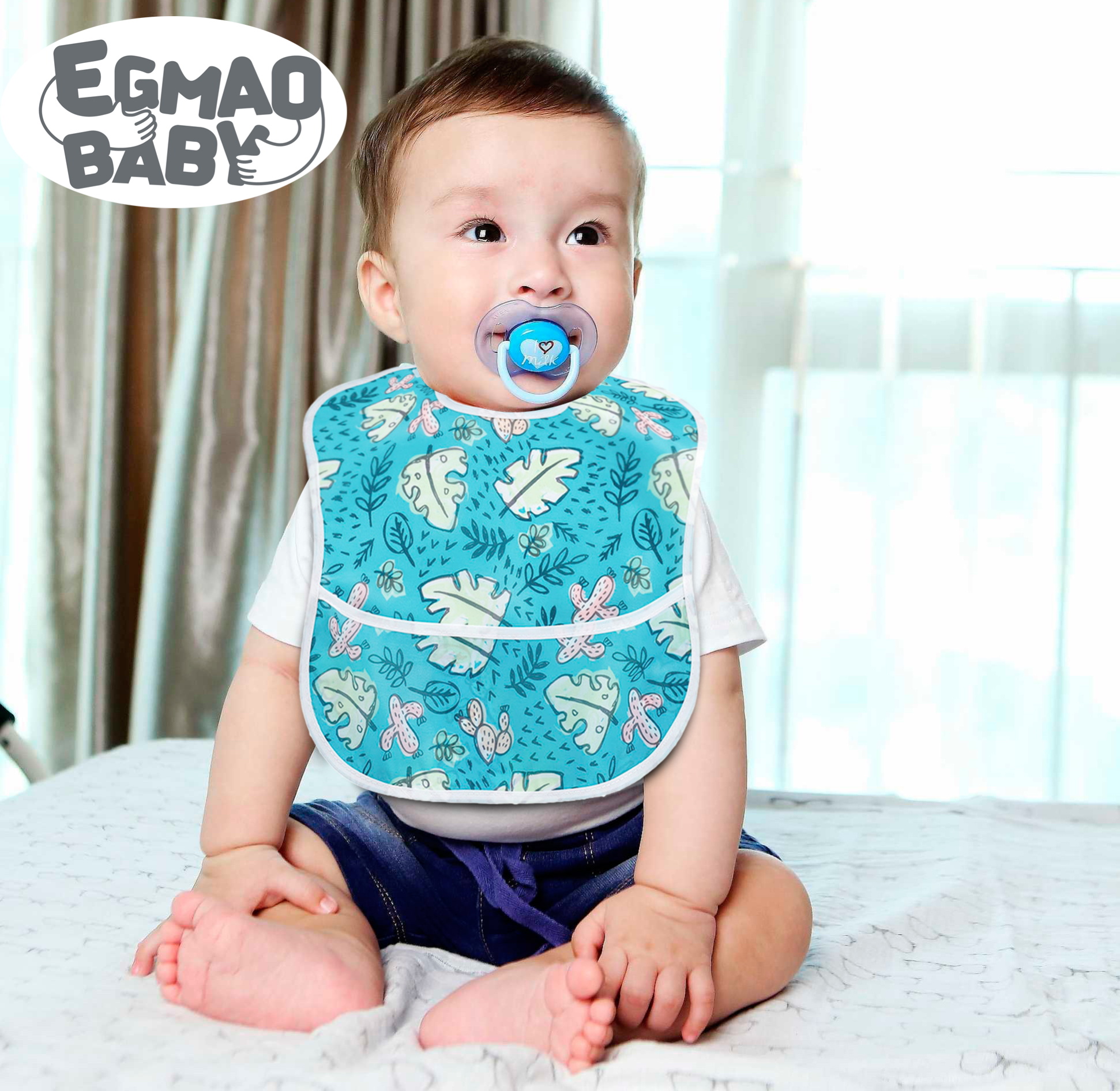 2Pack Adjustable Closure Baby Feeding Bibs Waterproof Drool Bibs,Baby bibs