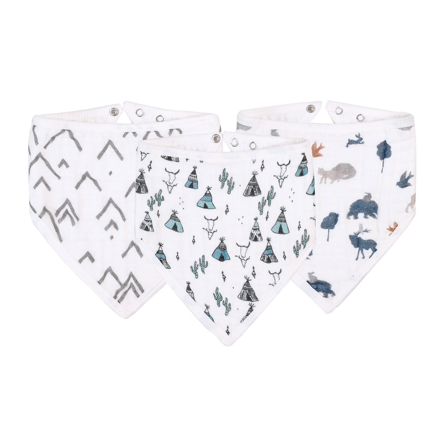 3 Pack Baby Muslin Cotton Bibs Best Gift for Baby Boys and Girls