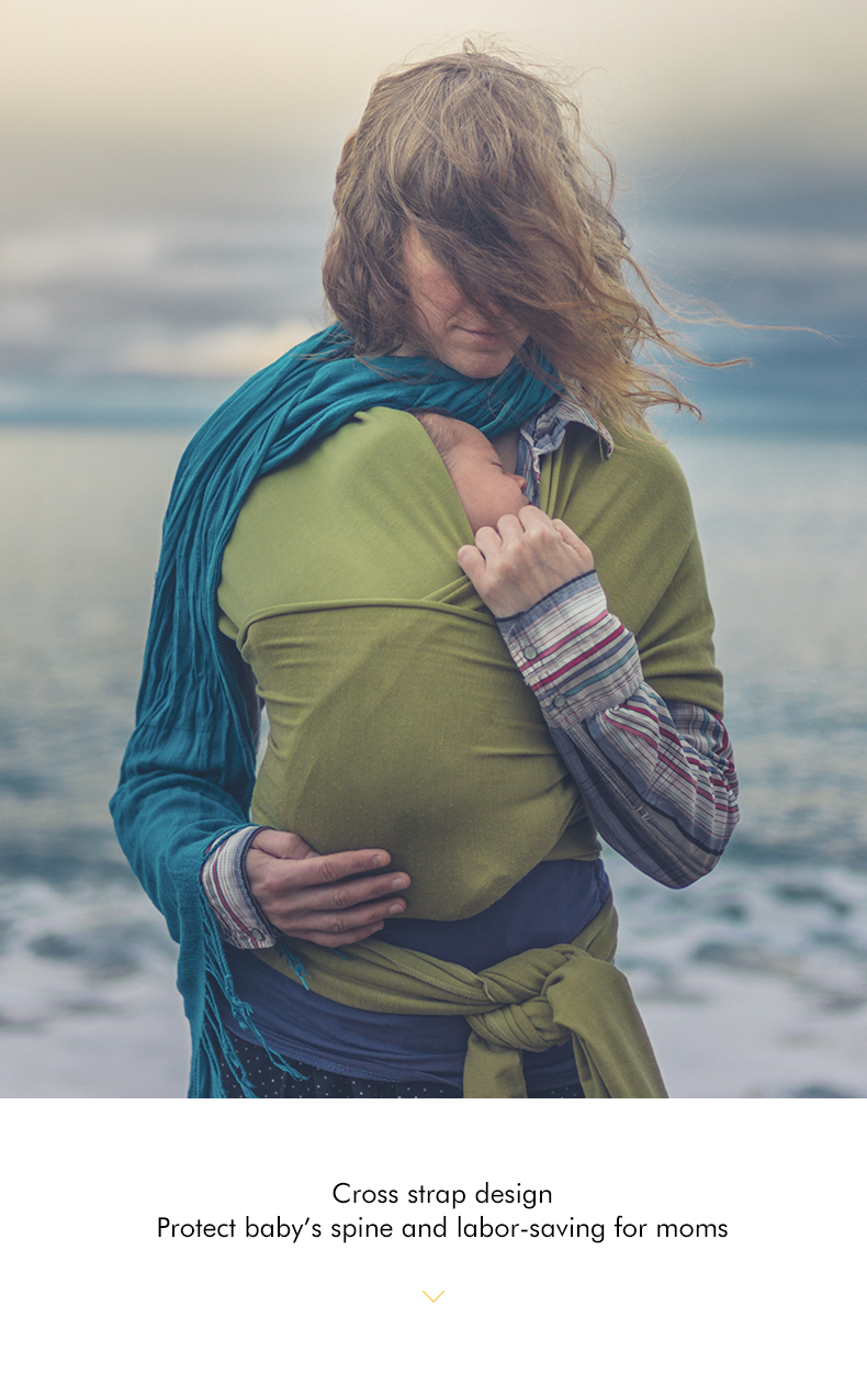 Baby Wrap Carrier Newborn Sling for Safe Easy Wearing and Carrying of